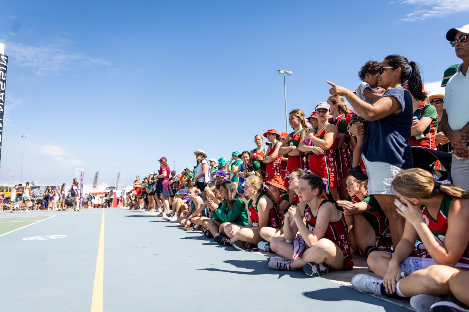 Crowd at netball court